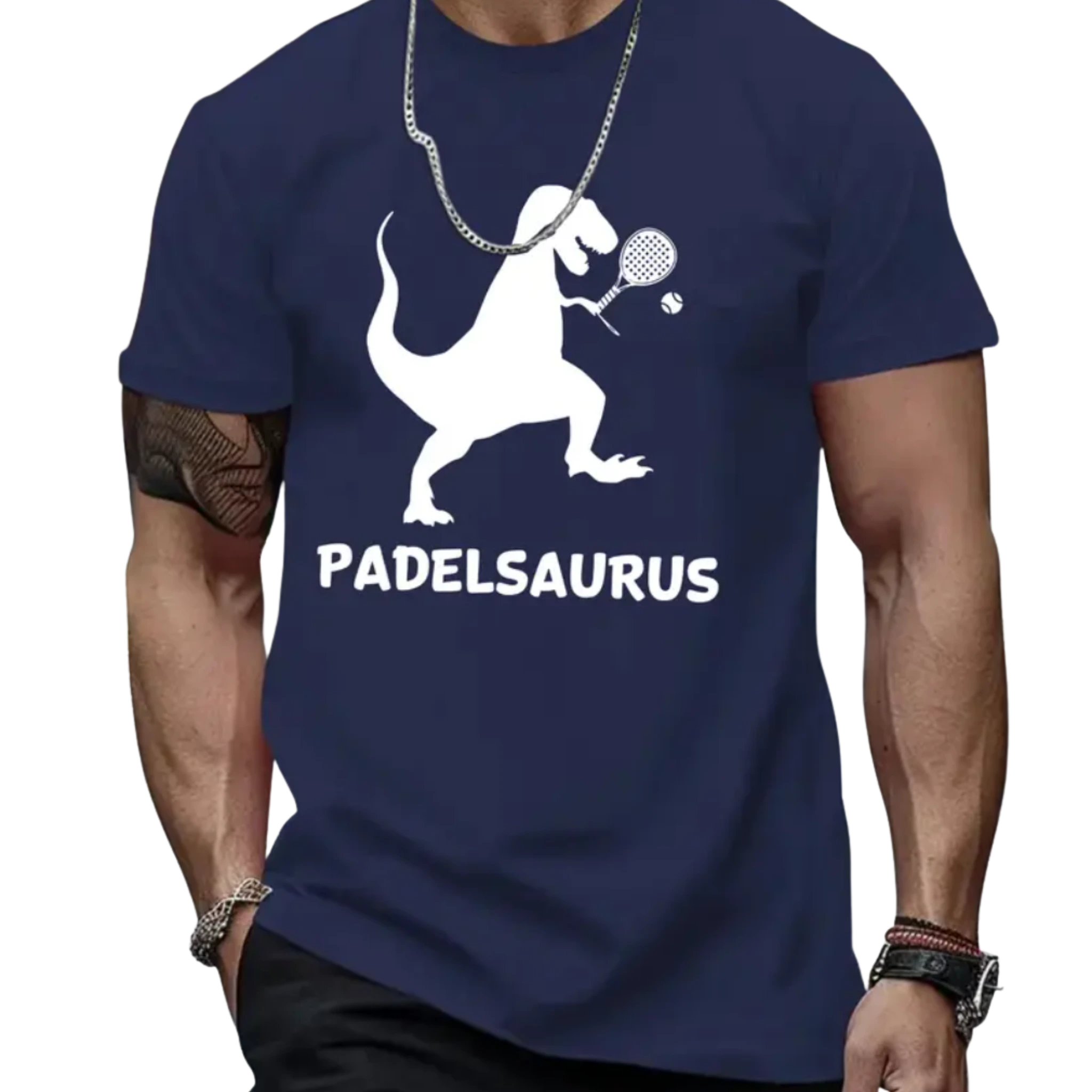 Padel_T-Shirt_Why_Padelsaurus_blau