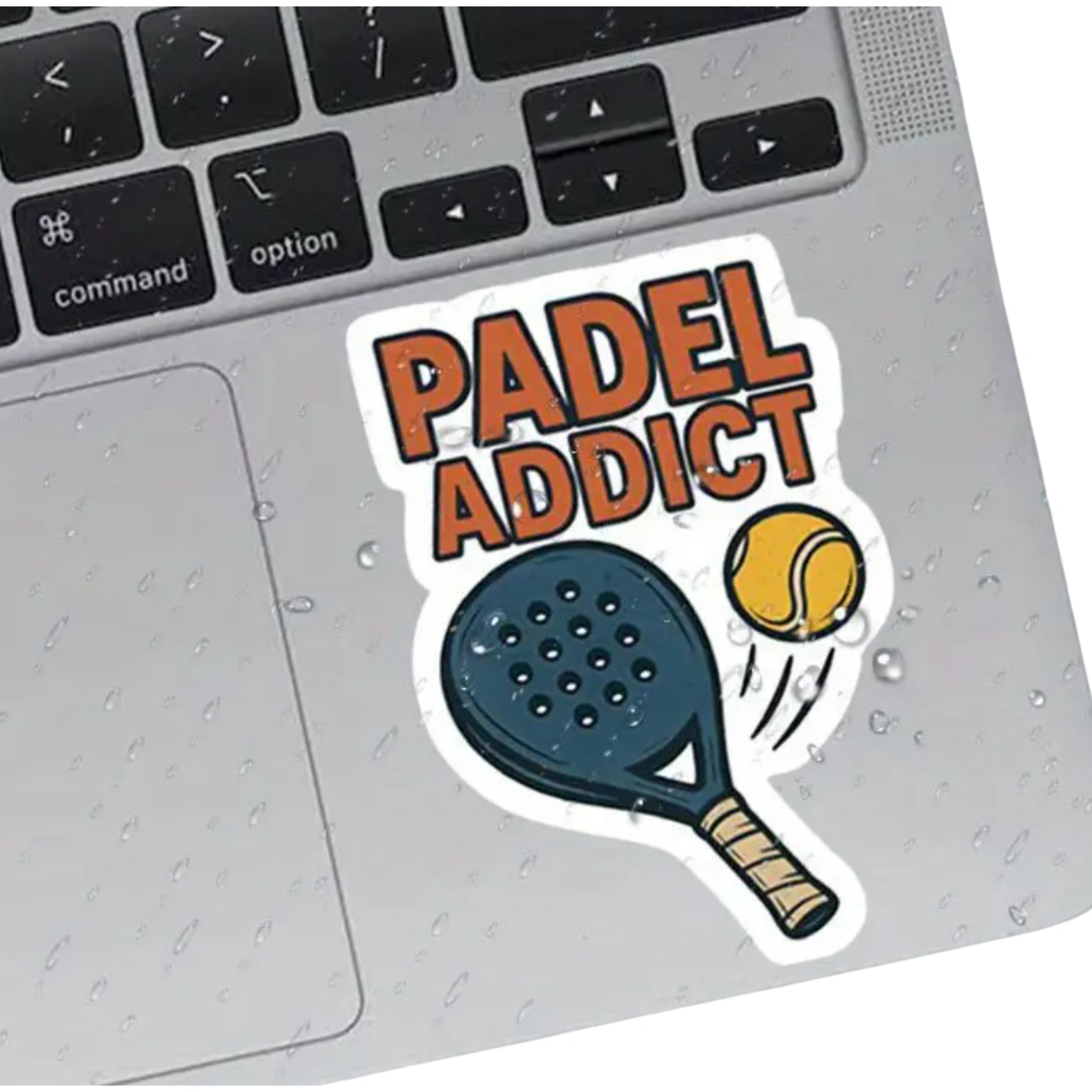 4er-Set Padel Addict Aufkleber – Schläger- & Ball-Designs aus wetterfestem Vinyl
